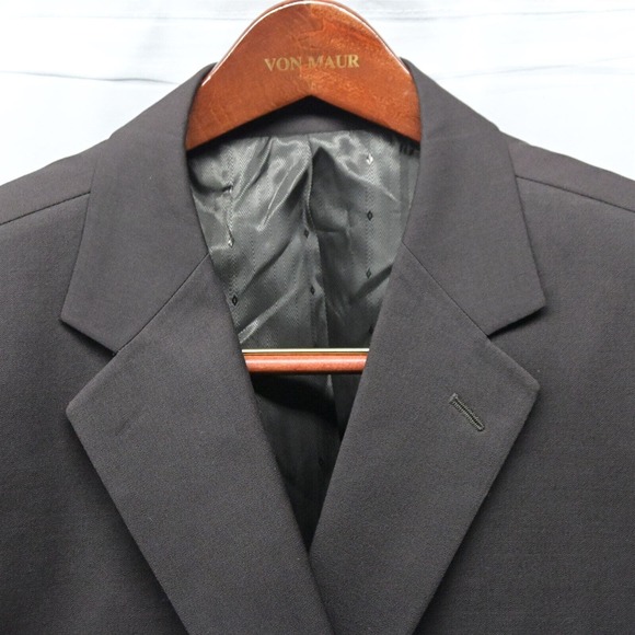 Joseph Feiss 46R Brown Superfine Wool 2 Button Blazer Suit Jacket Sport Coat - Picture 5 of 10